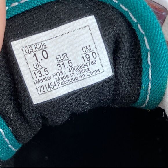 Vans Off The Wall Old Skool Juxtapoze Multicolor Lace Up Sneakers Youth Size 1 - Picture 11 of 11